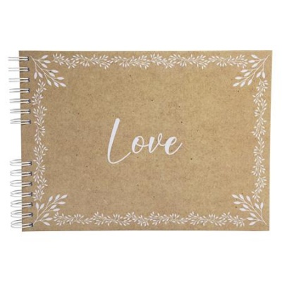 Fotóalbum, spirál, 32x22 cm, 25 lap, EXACOMPTA "KRAFT", mintás