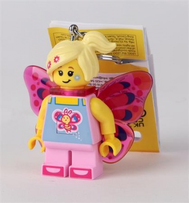 Kulcstartó, LED világítással, LEGO "Butterfly Girl"