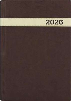 Naptár, tervező, A5, napi, DAYLINER, "The Boss", barna