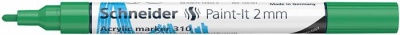 Dekormarker, akril, 2 mm, SCHNEIDER "Paint-It 310", zöld
