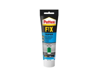 Ragasztó, építési, 50 g, HENKEL "Pattex Super Fix", fehér