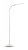 Állólámpa, irodai, LED, szabályozható, MAUL "Pirro", fehér
